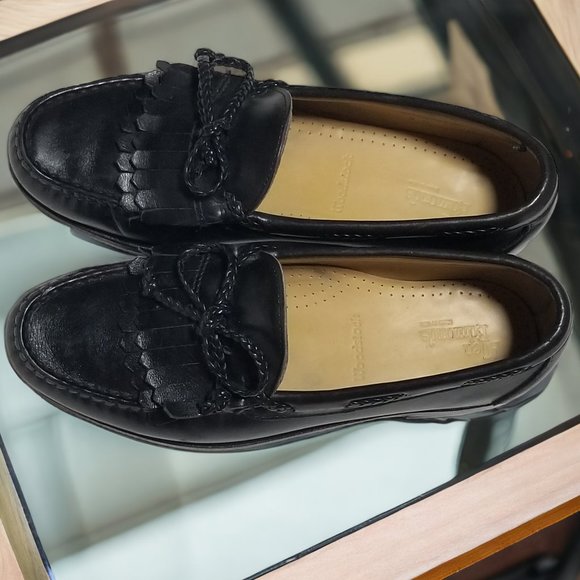 Allen Edmonds Men's Black Leather Tassel Woodstock Slip On Loafer Size 8D - Picture 8 of 8